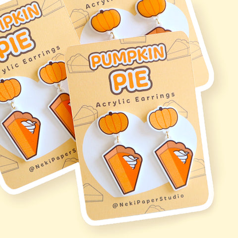 Pumpkin Pie Acrylic Earrings