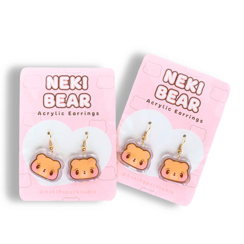 Neki Bear Handmade Acrylic Earrings