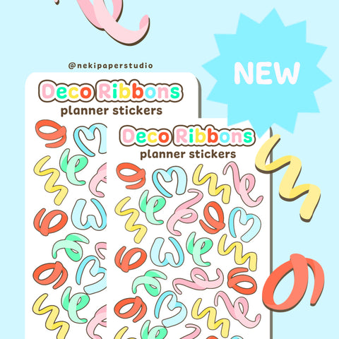 Deco Ribbon Planner Sticker Sheet