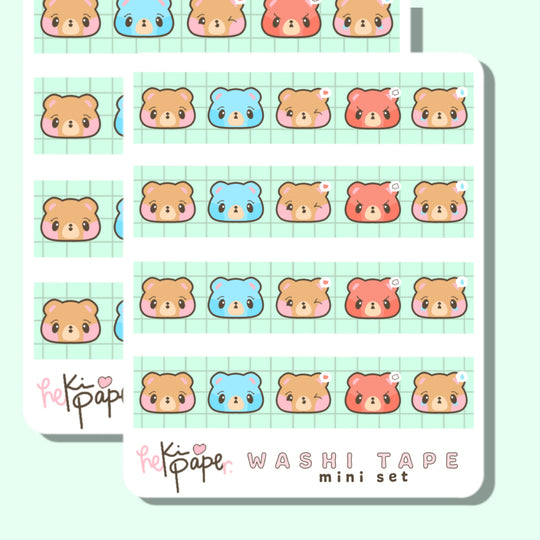 Moody Bear Washi Tape Mini Set